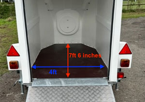 box van trailer inside